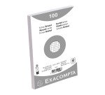 Fiche bristol 125 x 200 mm quadrillée 5 x 5 blanche Exacompta - Boîte de 100