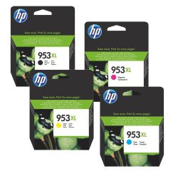 HP 953XL Pack 4 cartuchos originales (negro + 3 colores)