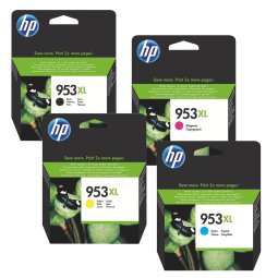 Pack cartouches HP 953XL noir + 3 couleurs pour imprimante jet d'encre