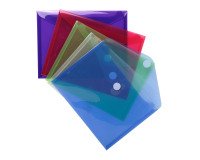 Mini pochettes de rangement à scratch A5 EXACOMPTA - Couleurs assorties - sachet de 5