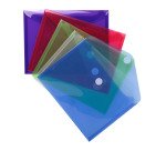 Mini pochettes de rangement à scratch A5 EXACOMPTA - Couleurs assorties - Lot de 5