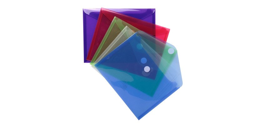 Mini Aufbewahrungstaschen mit Klettverschluss A5 EXACOMPTA - Verschiedene Farben - Beutel mit 5 Stück