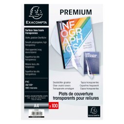 Bindomslag EXACOMPTA PVC 30/100 transparant kleurloos - pak van 100