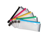 Storage pouches with zipper closure 18 x 8 EXACOMPTA assorted colors