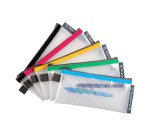 Pochettes de rangement à fermeture éclair 18 x 8 EXACOMPTA couleurs assorties
