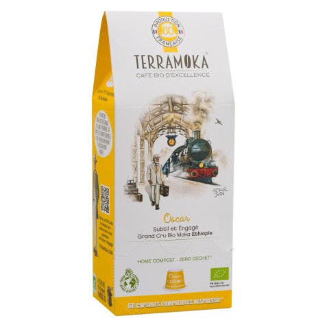 Capsules de café Terramoka Oscar Bio - Boîte distributrice de 60