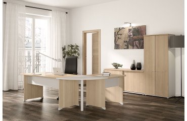 Scrivania dritta L160 cm gambe piene Quarta Plus