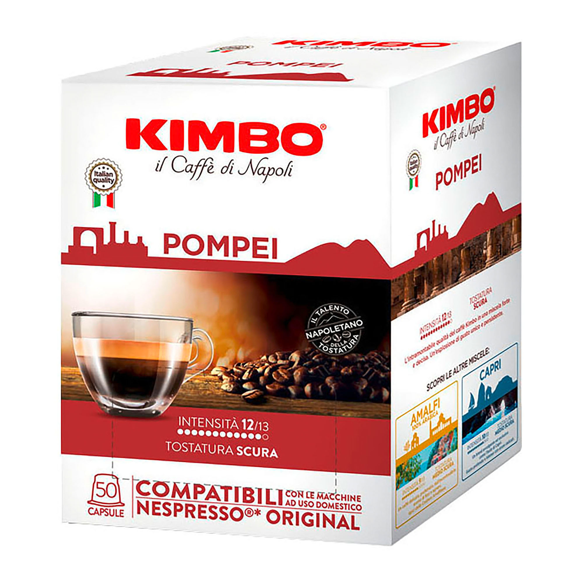 Capsule caffè Pompei compatibili Nespresso Kimbo 50 unità su