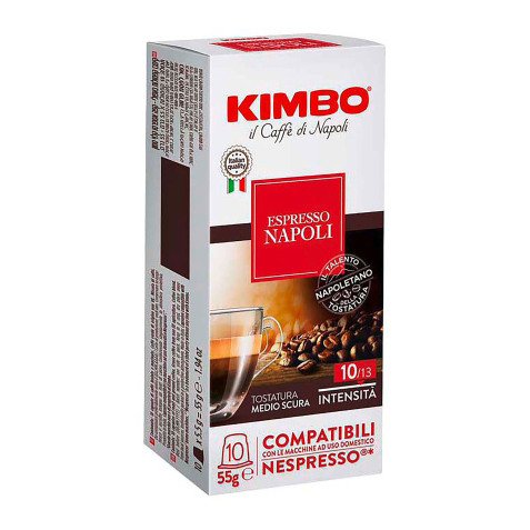 Capsule caffè Napoli compatibili Nespresso Kimbo 10 unità