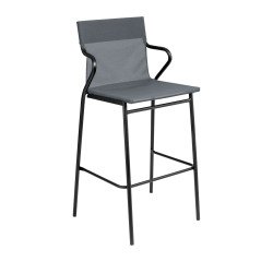 Fauteuil haut Horizon Lafuma - toile batyline - pied acier noir