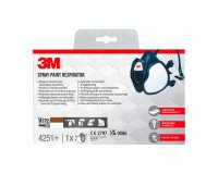 Half-face mask reusable for paint spraying 4251 + 3M