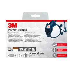 Half-face mask reusable for paint spraying 4251 + 3M
