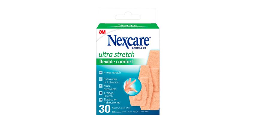 Pansements Stretch Flexible Comfort Nexcare 3M - Boîte de 30