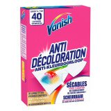 Lingettes anti-décoloration sécables Vanish - 40 lavages - Boîte de 20