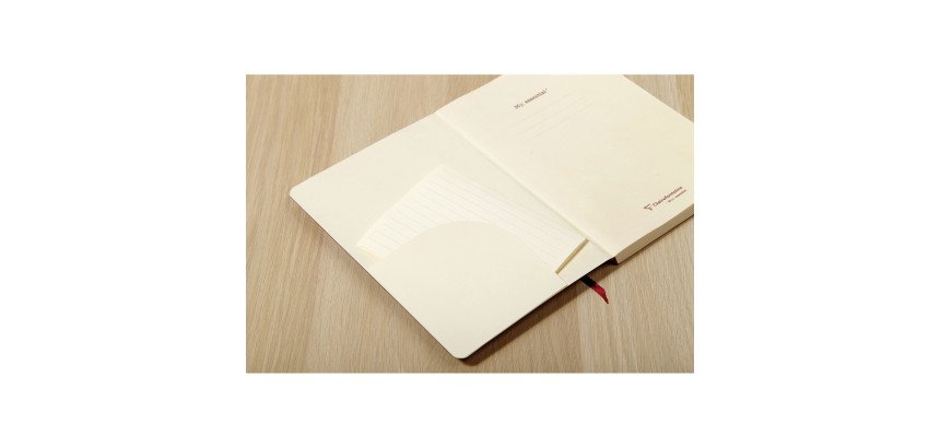 Vierkantig boekje met genaaide rug My.Essential Age Bag genummerde pagina's B5 gelijnd ivoorkleurig papier 90 g