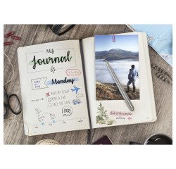 My Essential Age Bag notebook with stitched back and numbered pages B5 192 lined pages ivory paper 90 g