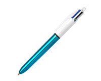 Bolígrafo Bic Shine 4 colores retráctil punta 1 mm - Escritura media - Caja de 12