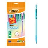 Portemine Bic Matic Pastel pointe 0,7 mm HB - Pochette de 10 assorties