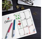 Stylo bille 4 couleurs Bic Shine rétractable pointe 1 mm - écriture moyenne - Boîte de 12 couleurs assorties