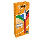 Stylo bille 4 couleurs Bic Shine rétractable pointe 1 mm - écriture moyenne