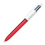 Retractable Bic 4-color Shine ballpoint pen red 1mm point - medium writing