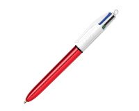 Kugelschreiber Bic 4 Farben Shine rot retraktierbar 1 mm Spitze - mittlere Schreibweise