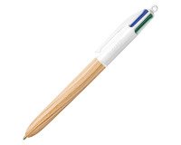 Bolígrafo Bic 4 colores efecto Madera