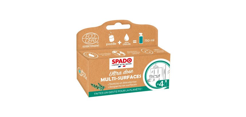 Nettoyant désodorisant multi-surfaces Ultra Dose Spado Menthe  - Recharges pour 4 sprays de 750 ml