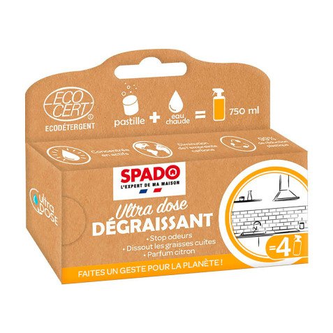 Nettoyant dégraissant Ultra Dose Spado Citron  - Recharges pour 4 sprays de 750 ml