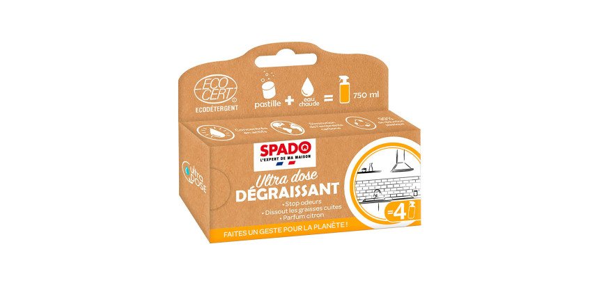 Nettoyant dégraissant Ultra Dose Spado Citron  - Recharges pour 4 sprays de 750 ml