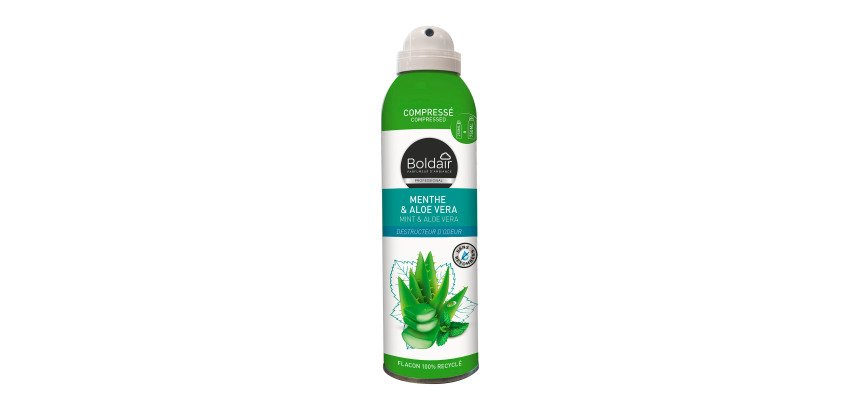 Destructeur d'odeurs Boldair Menthe & Aloe vera - Aérosol 250 ml