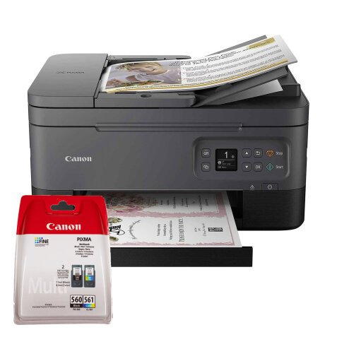 Multifunctionele inkjetprinter CANON TS7450A + pack 4 cartridges zwart en kleur