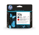 HP 774 cabezal de impresión original negro mate/ rojo cromático ( P2V97A)