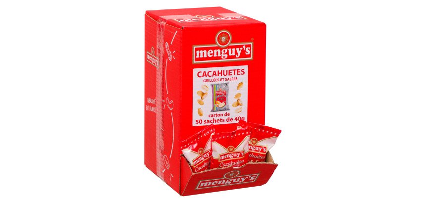 Cacahuètes MENGUY'S - Boîte présentoir de 50 paquets de 40 g