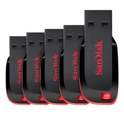 Sandisk pack de 5 clés USB Cruzer Blade 32 Go Usb 2.0 (Usb-A) Noir