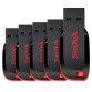 Sandisk pack de 5 clés USB Cruzer Blade 16 Go Usb 2.0 (USB-A) noir/rouge