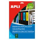 Etiquetas azules para archivo 190 x 61 mm Apli - Caja de 20 hojas