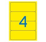 Etiquetas amarillas para archivo 190 x 61 mm Apli - Caja de 20 hojas