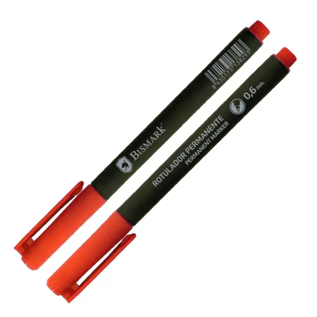 Rotulador tinta permanente fino punta redonda rojo ACHA - Ferretería  Campollano