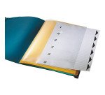 Carpetas colgantes para cajones 6 divisores 24 x 32 cm A4 lomo V Leitz color azul