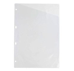 Fundas 4 taladros PVC transparente Folio 100 micras Grafoplás lomo reforzado