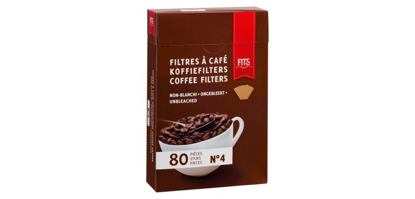 Kaffeefilter Größe 4 FITS - Schachtel mit 80 Stück