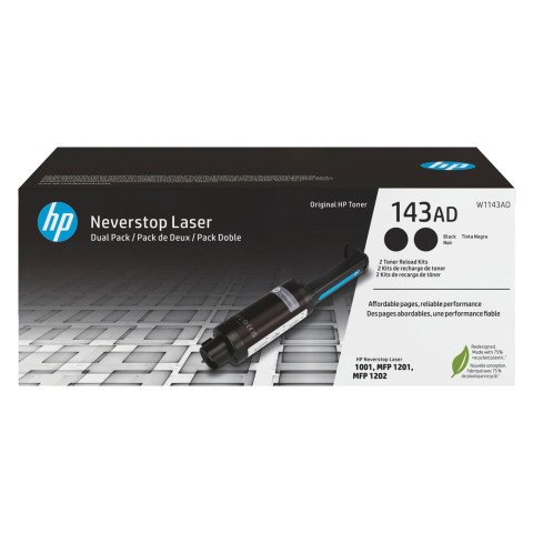 HP Neverstop 143AD Pack 2 recargas de tóner negro