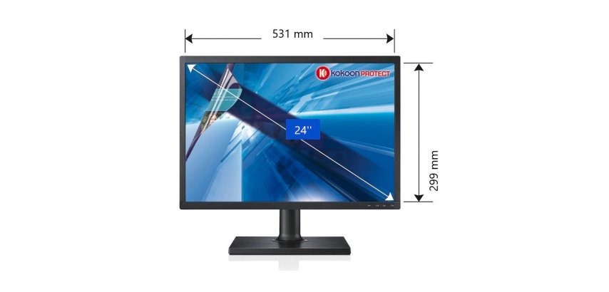 Blaulichtfilter für Bildschirm 24"