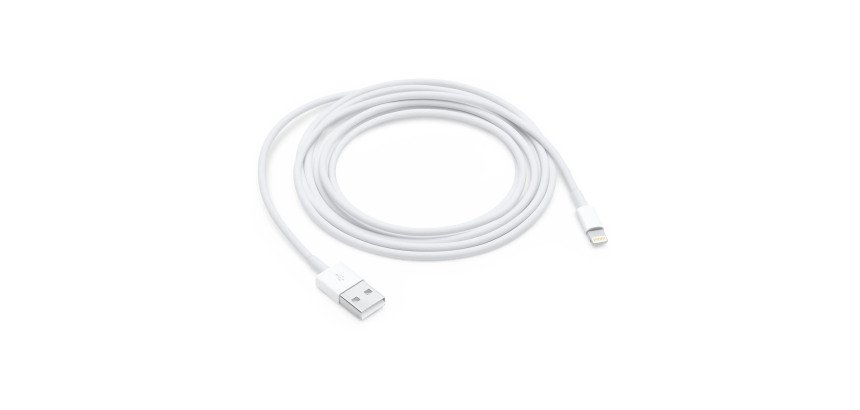 White Apple Lightning to USB cable 2m