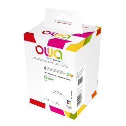 Cartuccia compatibile owa per epson num. 27xl cod. c13t21114010 nero+cmy 30ml 1230p xl