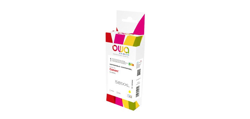 Cartuccia compatibile owa per canon num. cli581 xxly cod. 1997c001 giallo 10.5ml 865p xxl