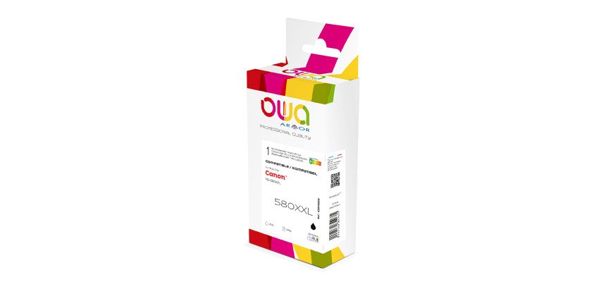 Cartuccia compatibile owa per canon num. pgi580 xxlpgbk cod. 1970c001 nero 25ml 690p xxl