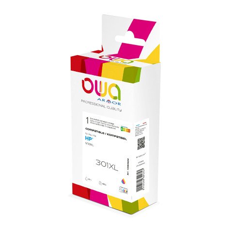 Cartuccia compatibile owa per hp num. 301xl cod. ch564ee colore 18ml 400p xl