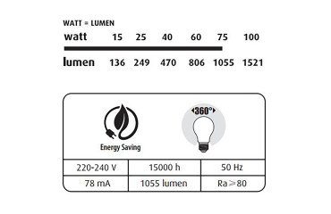 Bombilla LED - E27 - 8,5 W - Estándar